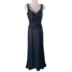 Ellie Tahari 100% Silk Black Maxi Formal Dress
